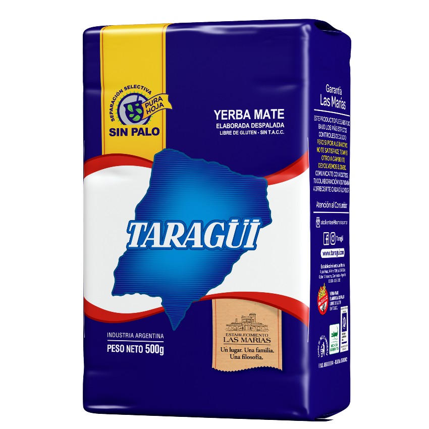 TARAGUI Mate-Tee ohne Stängel Yerba Mate  sin palo 500g