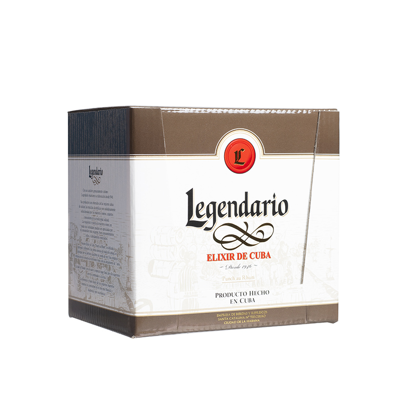 LEGENDARIO Elixir de Cuba, Rum-Likör, Miniaturflasche 50ml, 34% vol.