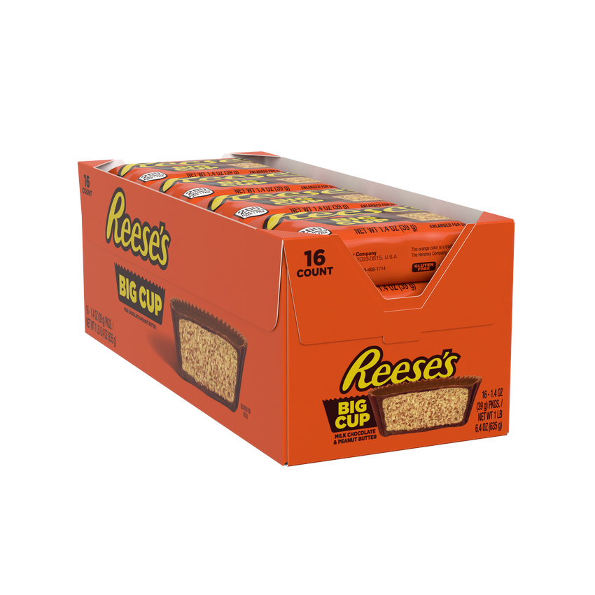 REESE´S Big Cup Schokoladenkonfekt mit Erdnussbutterfüllung, Display 635g