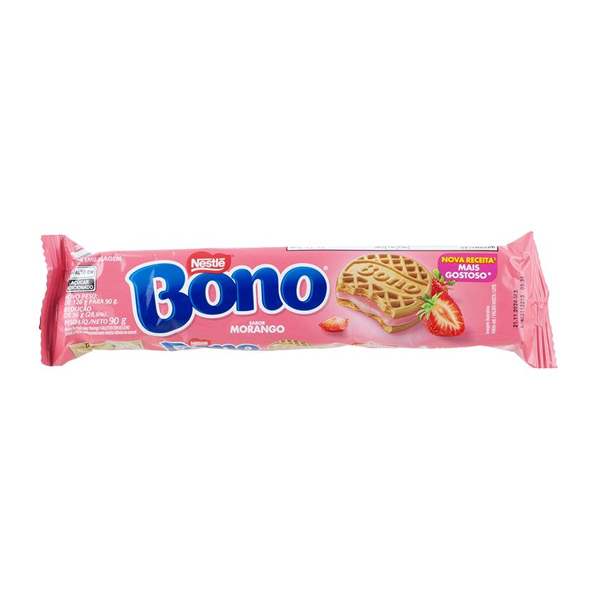 NESTLÉ Bono Erdbeer Doppelkeks - Biscoito Recheado Morango, 90g