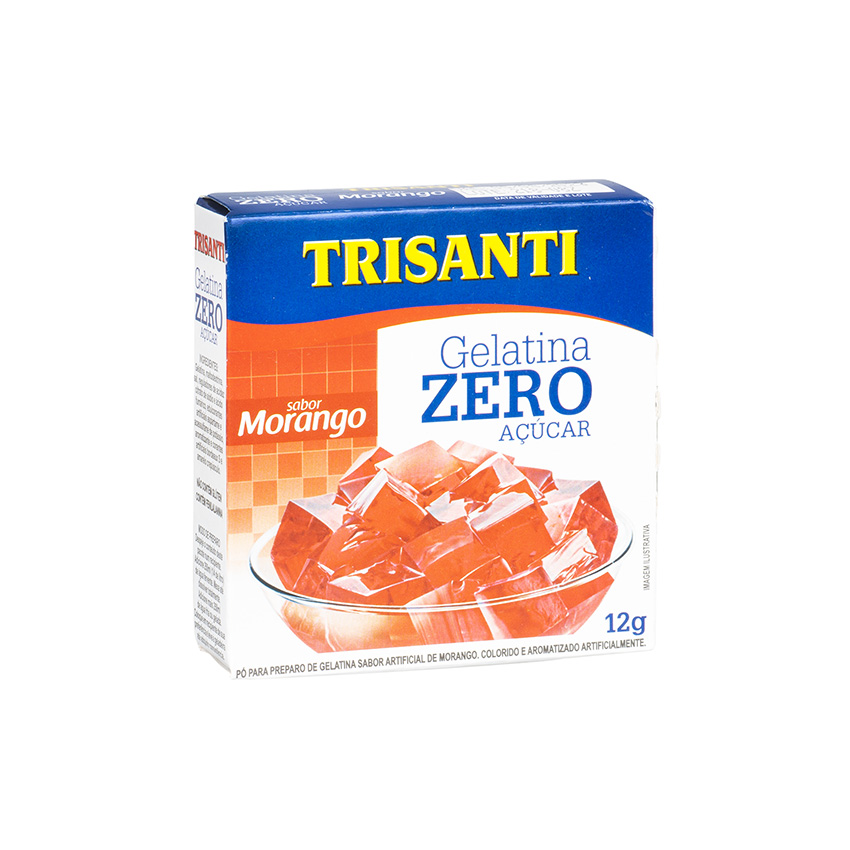 TRISANTI Wackelpudding Erdbeer Zero - Gelatina Morango Zero Açucar, 12g
