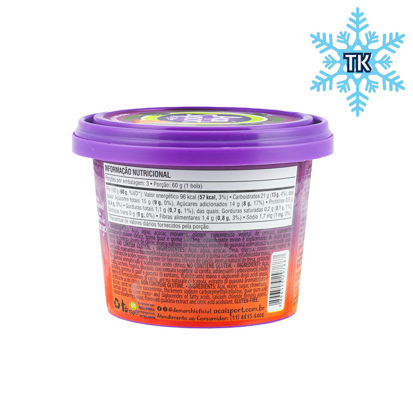DEMARCHI Açaí Sport + Erdbeere - TK-Produkt - Açaí + Morango Congelado, 180g