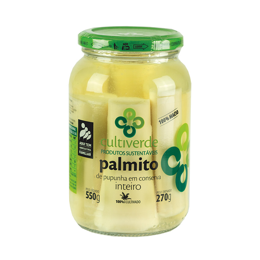 CULTIVERDE Pupunha Hearts of Palm - Palmito de Pupunha 550g