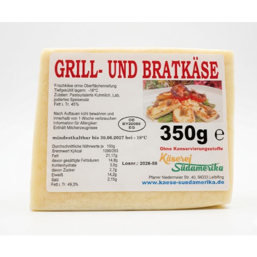 KÄSEREI SÜDAMERIKA Tiefgekühlter Grillkäse - Queso para Asar Congelado 350g