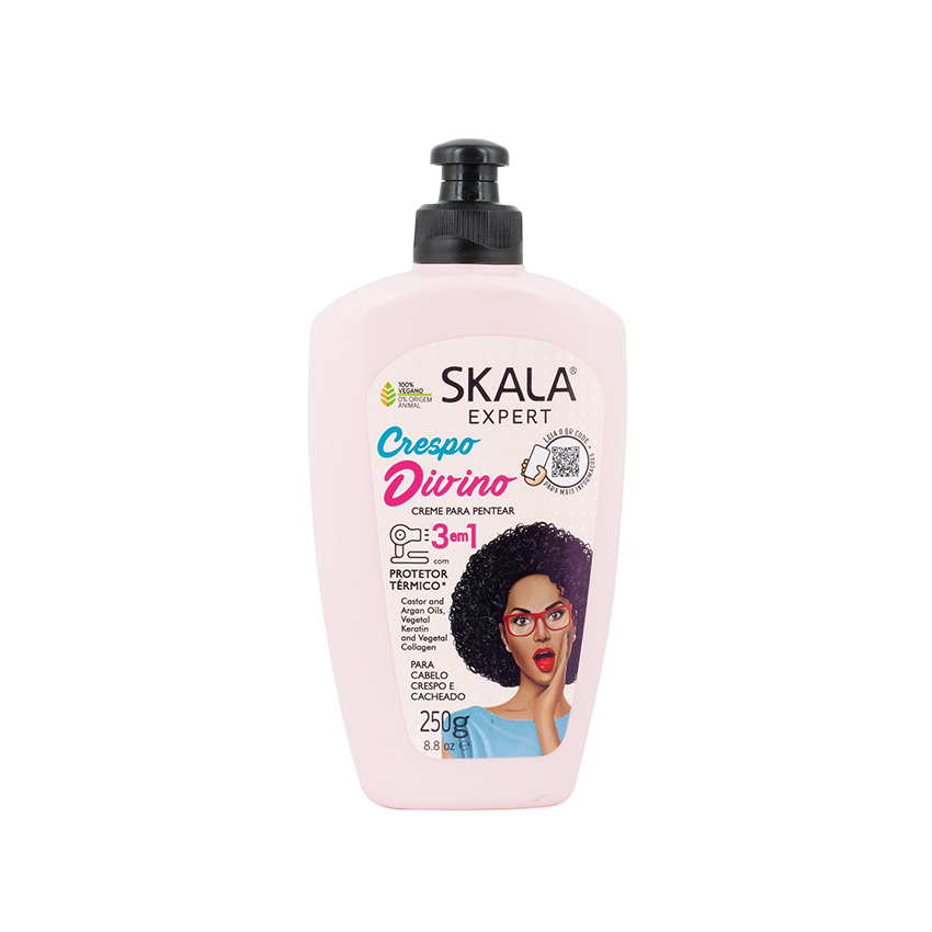 SKALA Expert Crespo Divino - 3-in-1 Leave-In Conditioner - Creme para Pentear 3 em 1, 250g