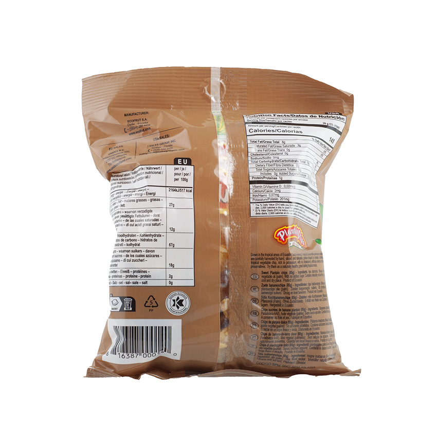 TROPICAL GOURMET Chips de Banana-da-Terra Madura - Chips de Platanos Maduros (Naturally Sweet), 85g