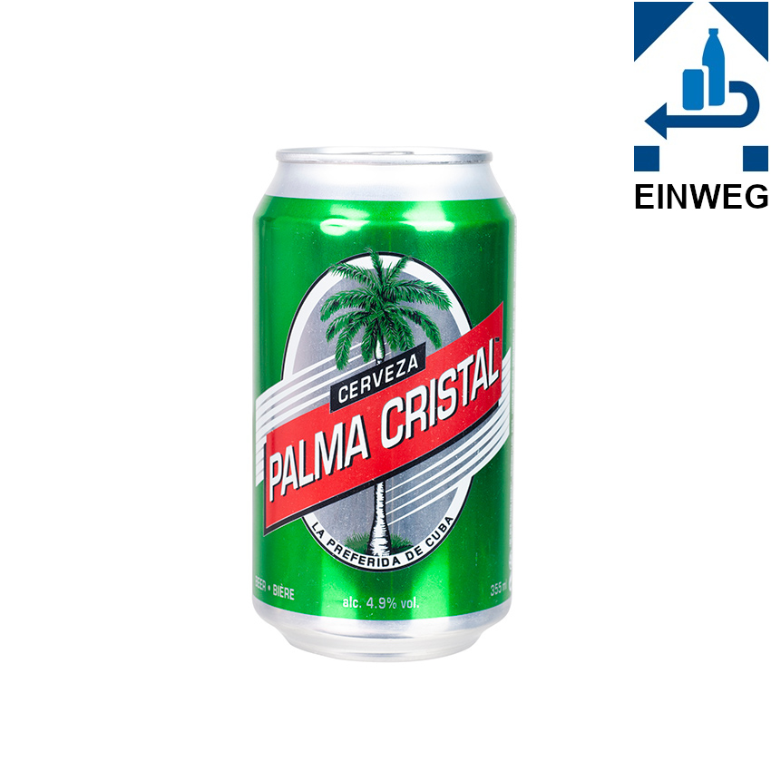 PALMA CRISTAL - Kubanisches Bier -DPG- Cerveza Cubana, Dose 355ml, 4,9% vol