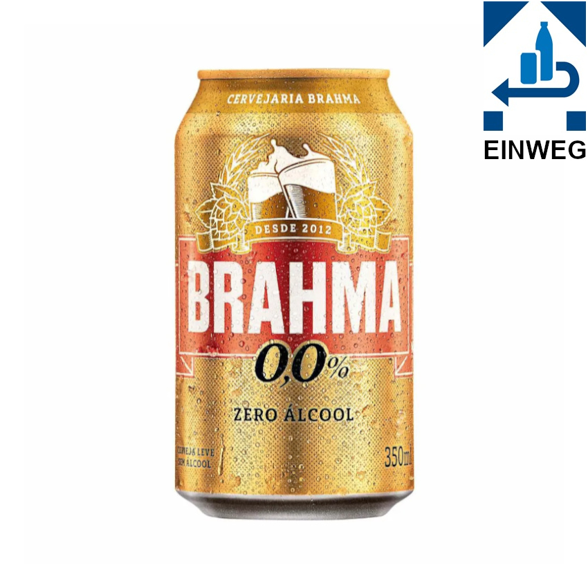 BRAHMA Zero Alkoholfreies Dosenbier - Cerveja Zero Álcool, 350ml --DPG--
