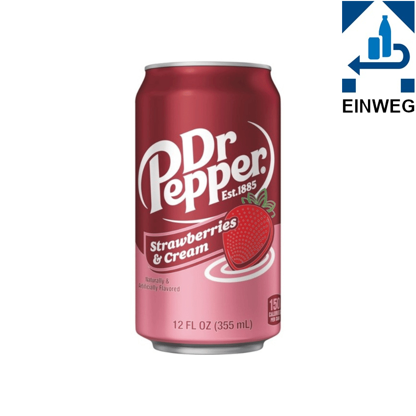 DR PEPPER Strawberries & Cream / Erdbeeren & Sahne 355ml --DPG--