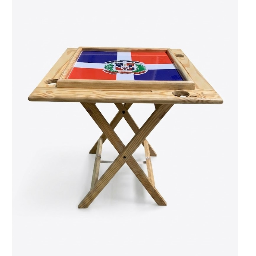 Domino­-Tisch aus Holz - Mesa de Dominó de Madeira