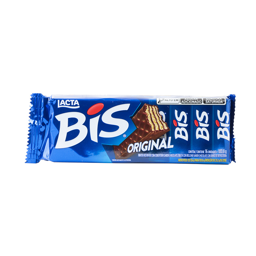 LACTA Bis Original Wafer „Schokolade" - Wafer Sabor Chocolate, 100,8g