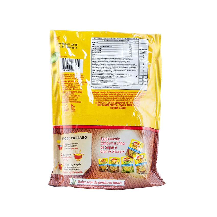 KITANO Suppe mit Fleisch und Gemüse - Sopão de Carne com Macarrão e Legumes 196g