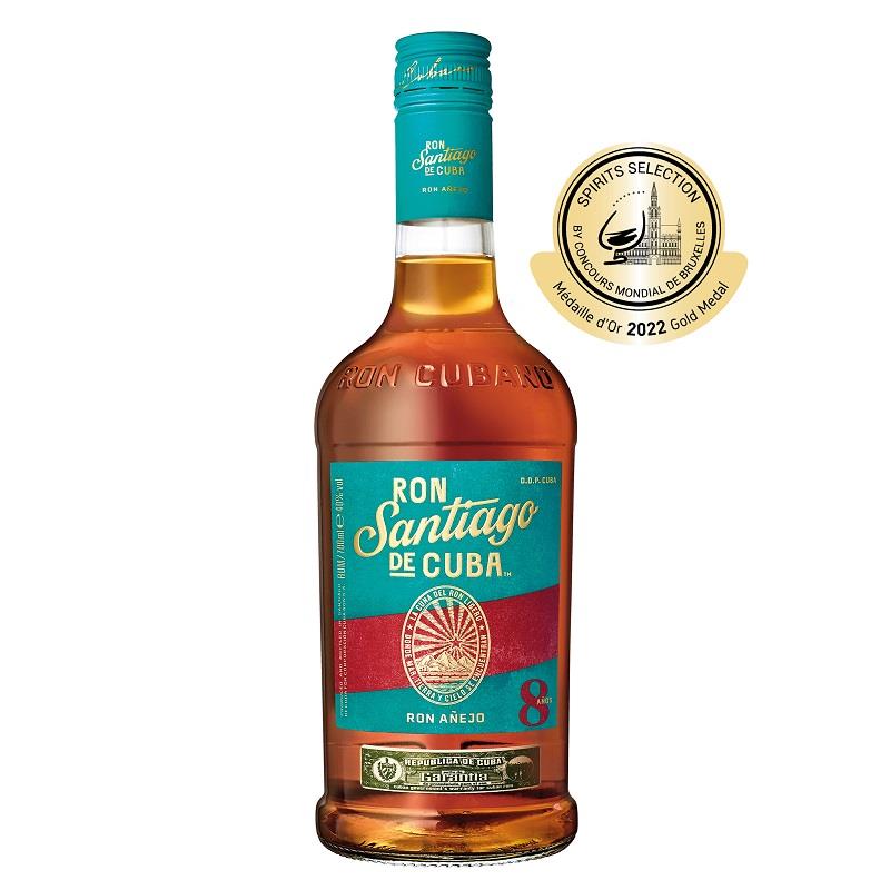 RON SANTIAGO DE CUBA Añejo 8 Años - Brauner Rum, 700ml, 40% vol.