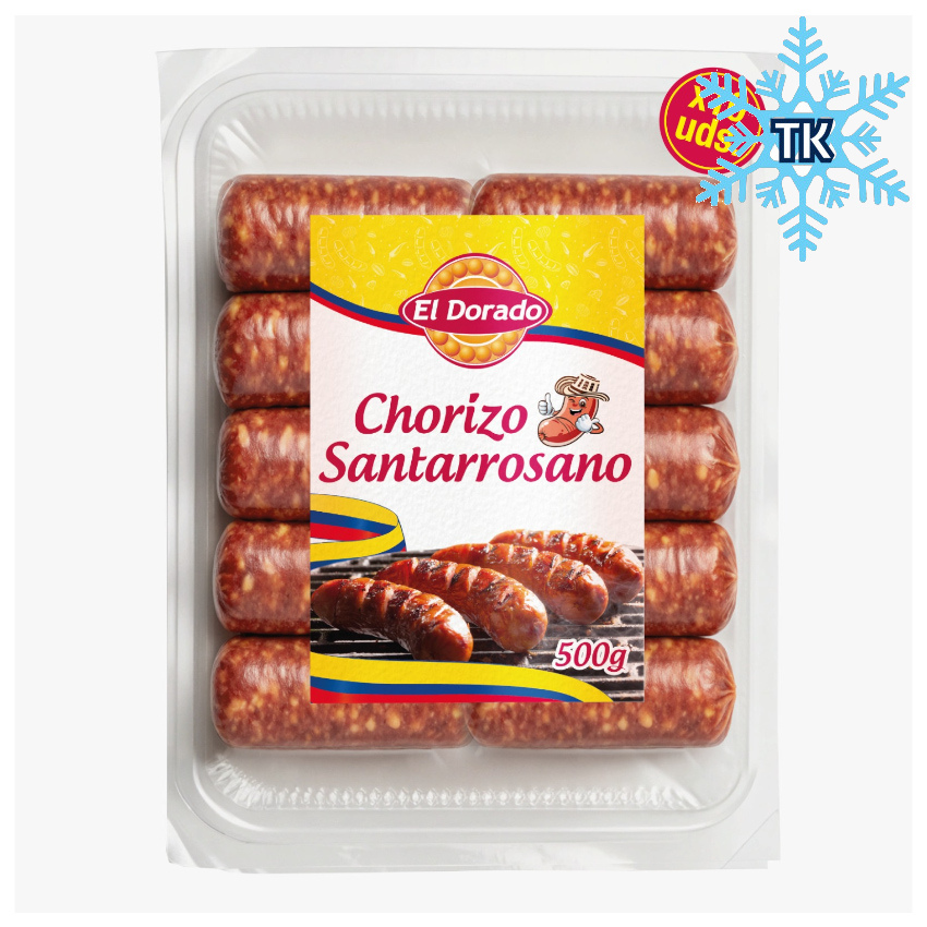 EL DORADO Chorizo Sausage, Frozen - Chorizo Santarrosano Congelado, 500g