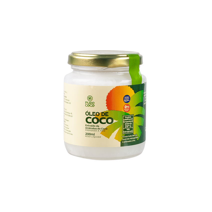 PURE COCO Kokosöl - Óleo de Coco, 200ml 