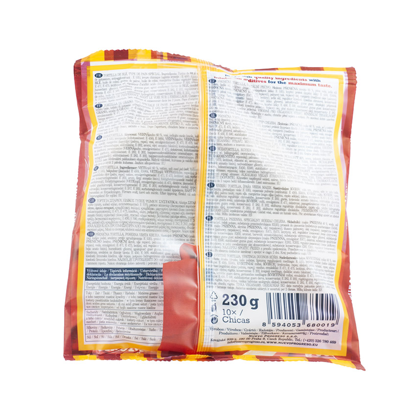 NUEVO PROGRESO Retail - Weizentortillas - Tortillas de Harina de Trigo, 15cm, 230g