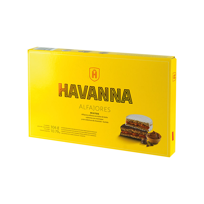 HAVANNA gemischte Milchkaramelle Bisquits (6er-Pack) - Alfajores Mixtos (Pack de 6) 306g