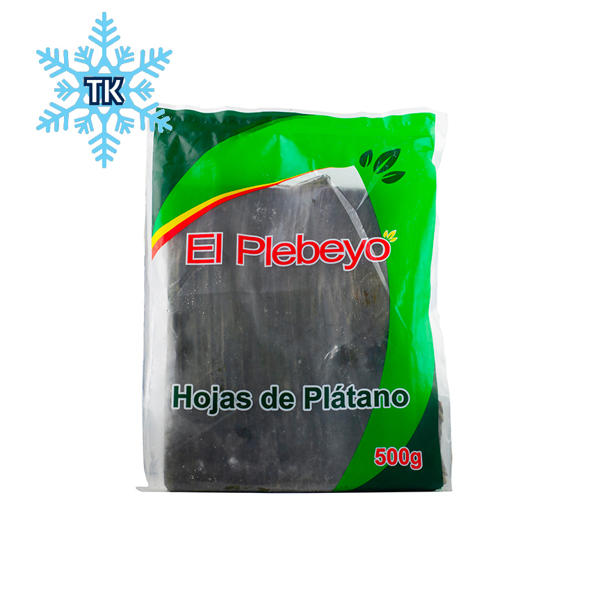 EL PLEBEYO Frozen Banana Leaves - Hojas de Plátano congeladas, 500g