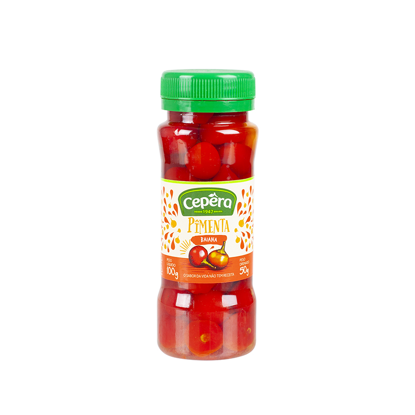 CEPÊRA Rote Chili (Baiana) Pimenta Baiana 100g - Abtropfgewicht 50g