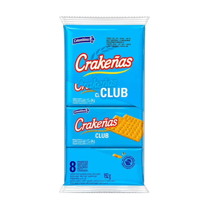 COLOMBINA Crakeñas Club Salty Crackers - Galletas Saladas, 192g
