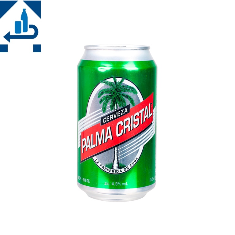 PALMA CRISTAL - Kubanisches Bier -DPG- Cerveza Cubana, Dose 355ml, 4,9% vol