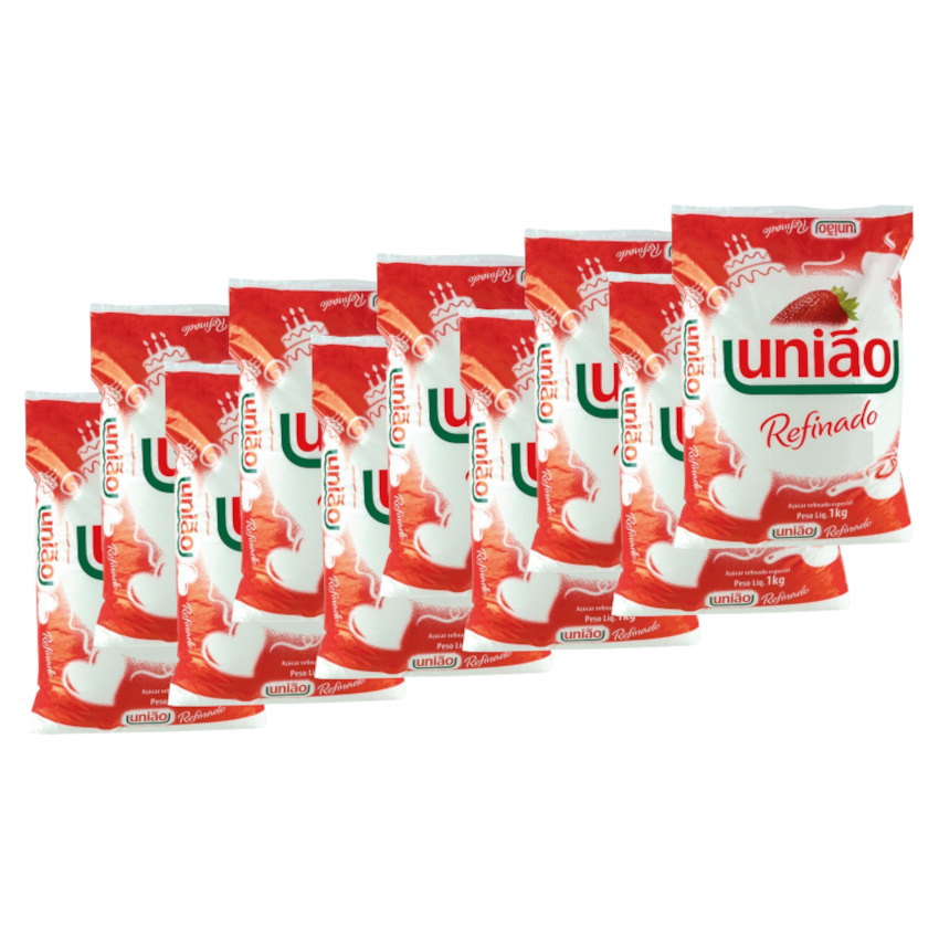 UNIÃO weißer Rohrzucker-10er Sparpack- Açúcar de Cana 10x1kg