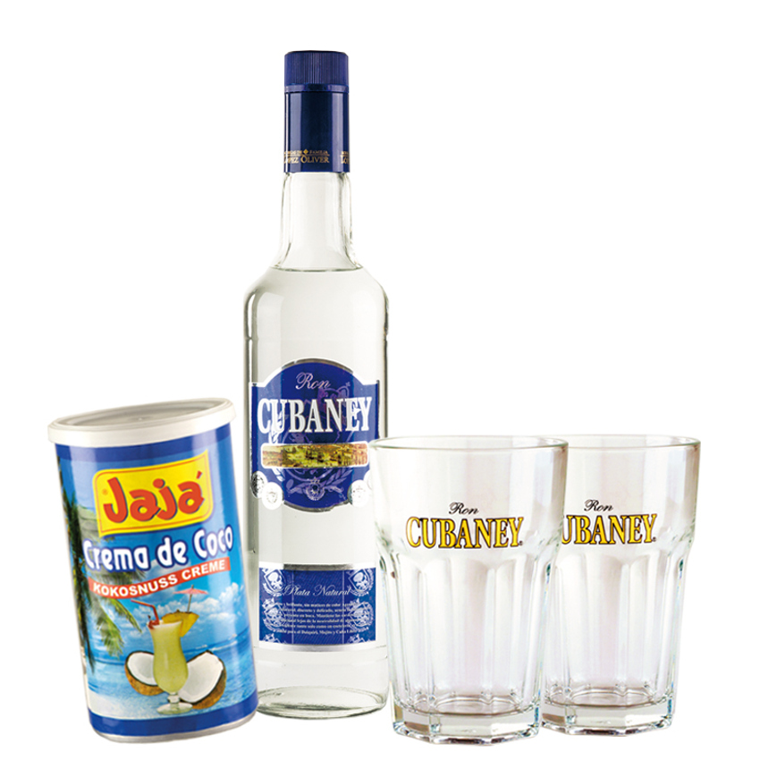 PONTO BRASIL LATINO Cubaney Rum Piña Colada- Geschenk-Set-Ron Cubaney Piña Colada- Set Regalo
