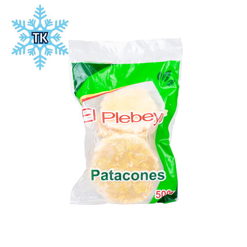 EL PLEBEYO Frittierte Kochbananen, tiefgefroren - - Patacones Congelados, 500g