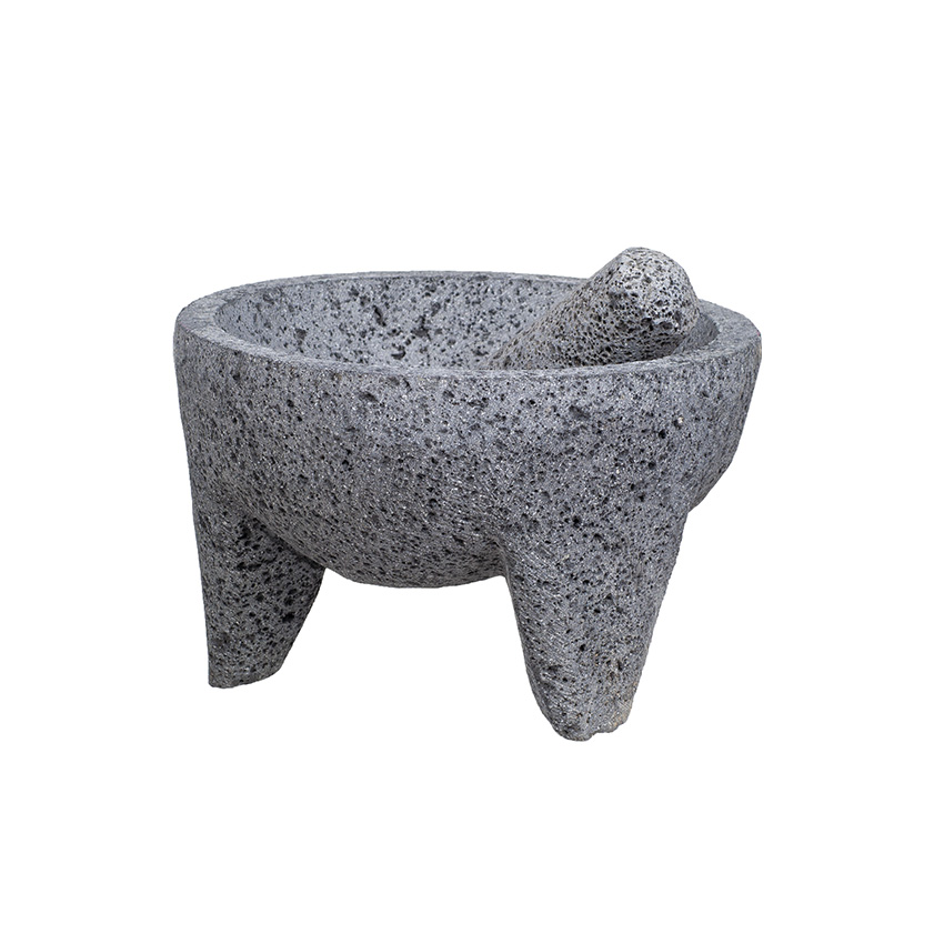 SUCOS DO BRASIL Mörser aus Vulkanstein, Ø 18cm - Molcajete Piedra Volcanica (groß)