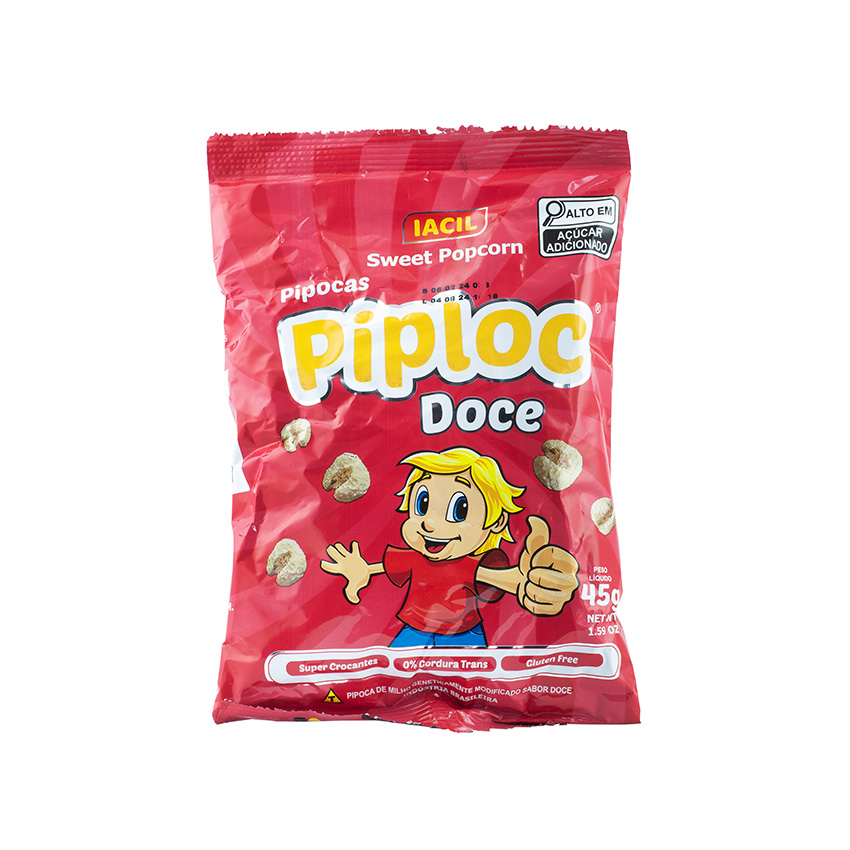 PIPLOC Süsses Popcorn - Pipoca Doce 45g 