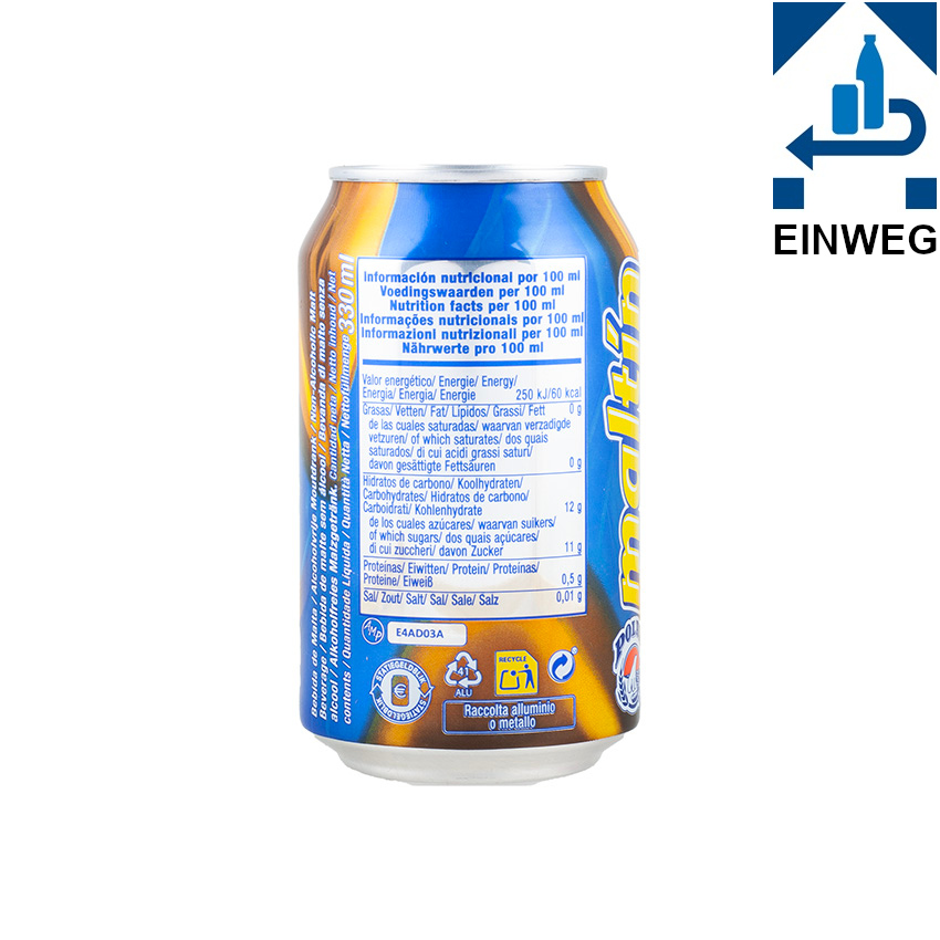 POLAR Malzgetränk Dose - Bebida de Malta -DPG- lata 330ml