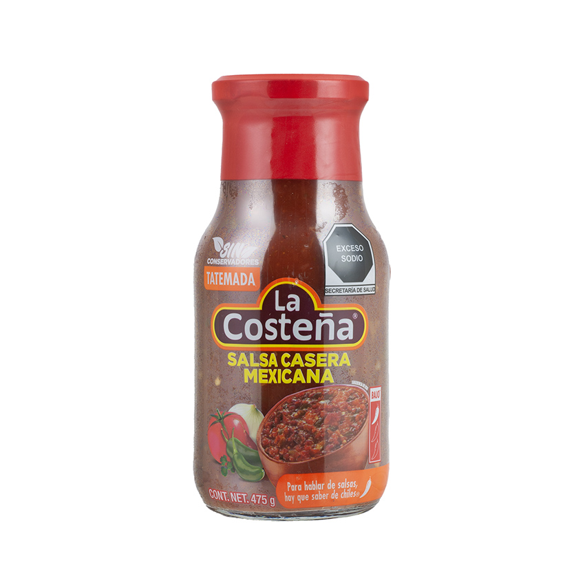 LA COSTEÑA Rote Mexikanische Soße "Casera" - Salsa Casera Mexicana, 475g
