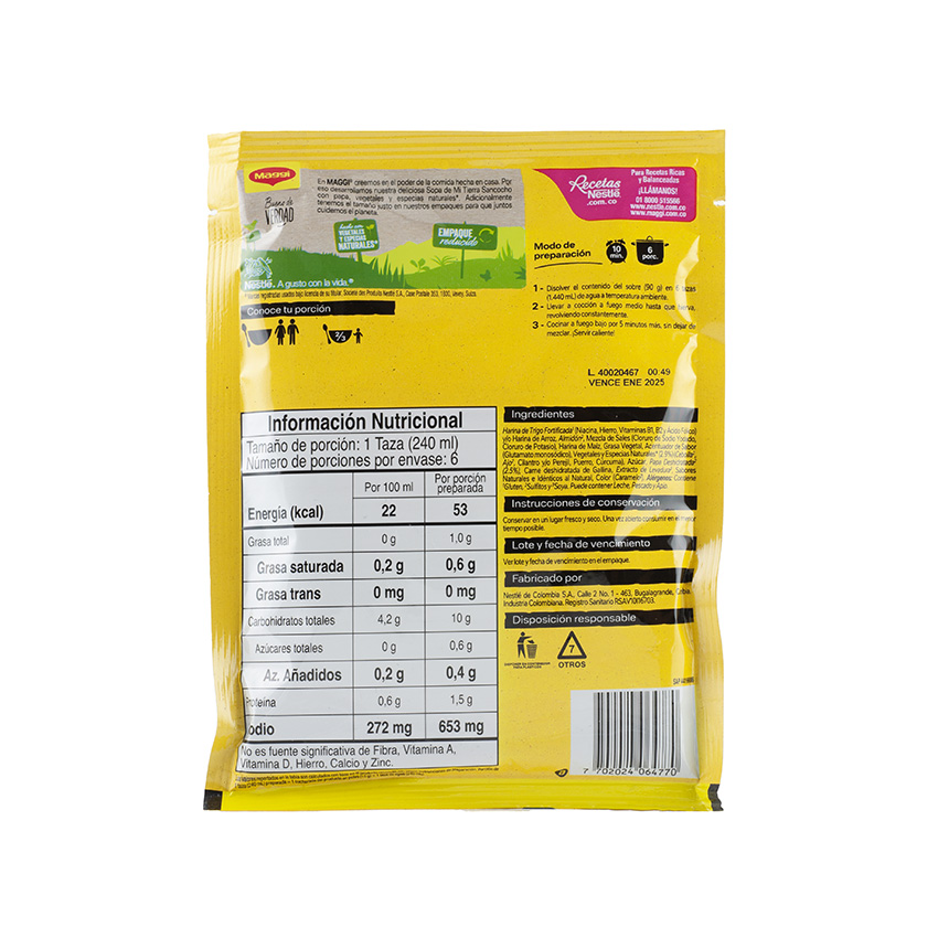 MAGGI Ready Mix for Soup Sancocho-Style - Sopa Sancocho, 90g