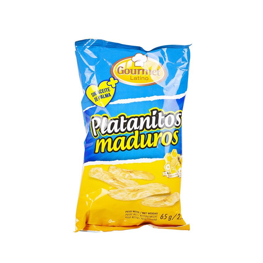 GOURMET LATINO Chips de banana-da-terra madura - Platanitos Maduros, 65g