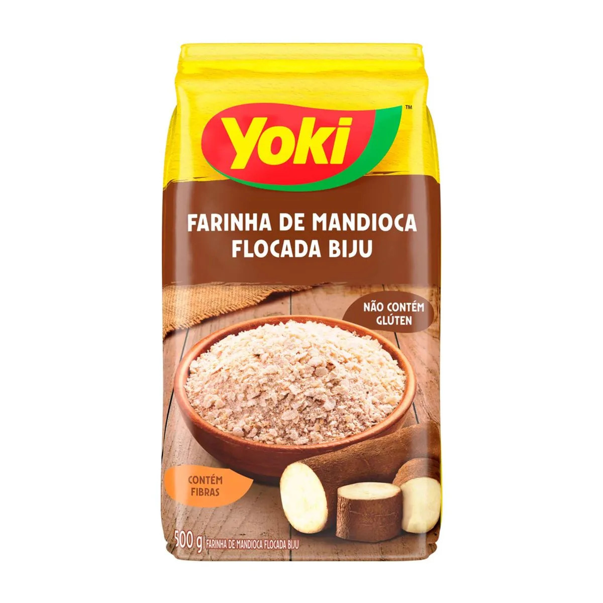 YOKI Farinha de Mandioca Flocada Biju, 500g