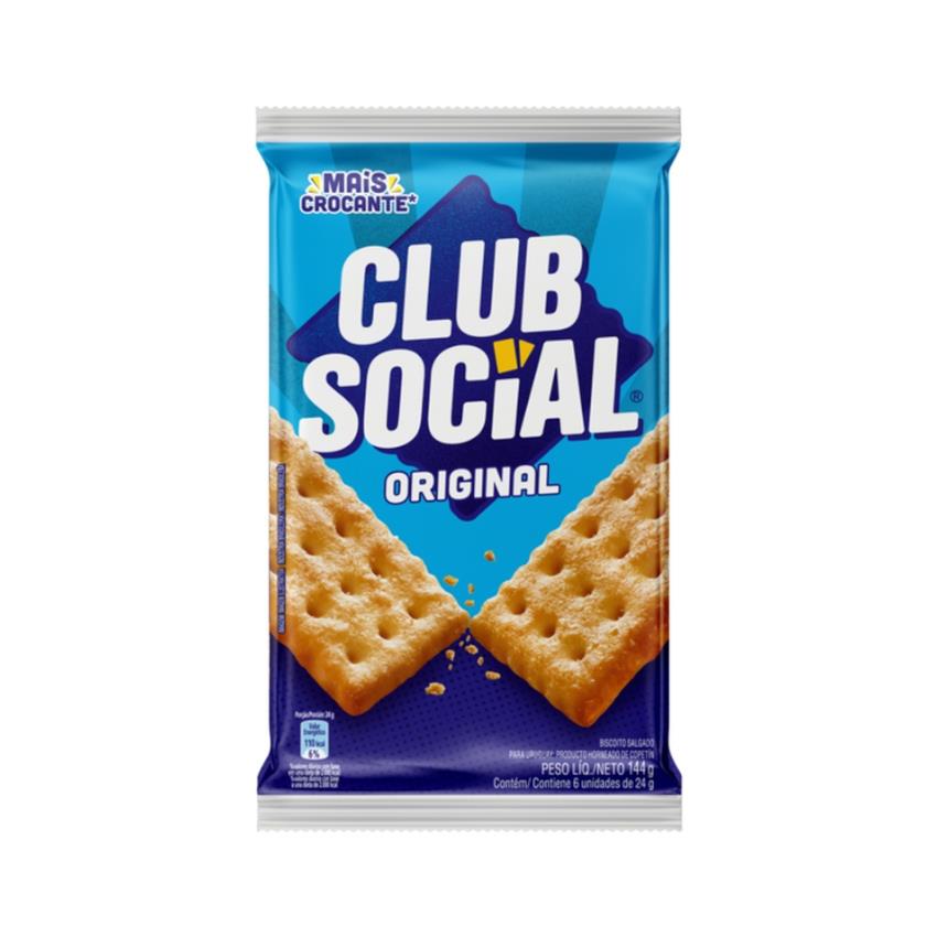 CLUB SOCIAL Original - Salzcracker - Biscoito Salgado - Galleta Salada, 144g