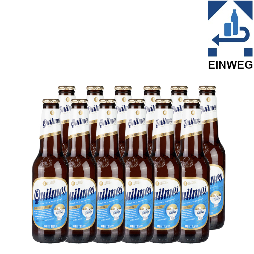 QUILMES Bier-12er Sparpack-Cerveza --DPG-- 12x340ml 4,9%vol