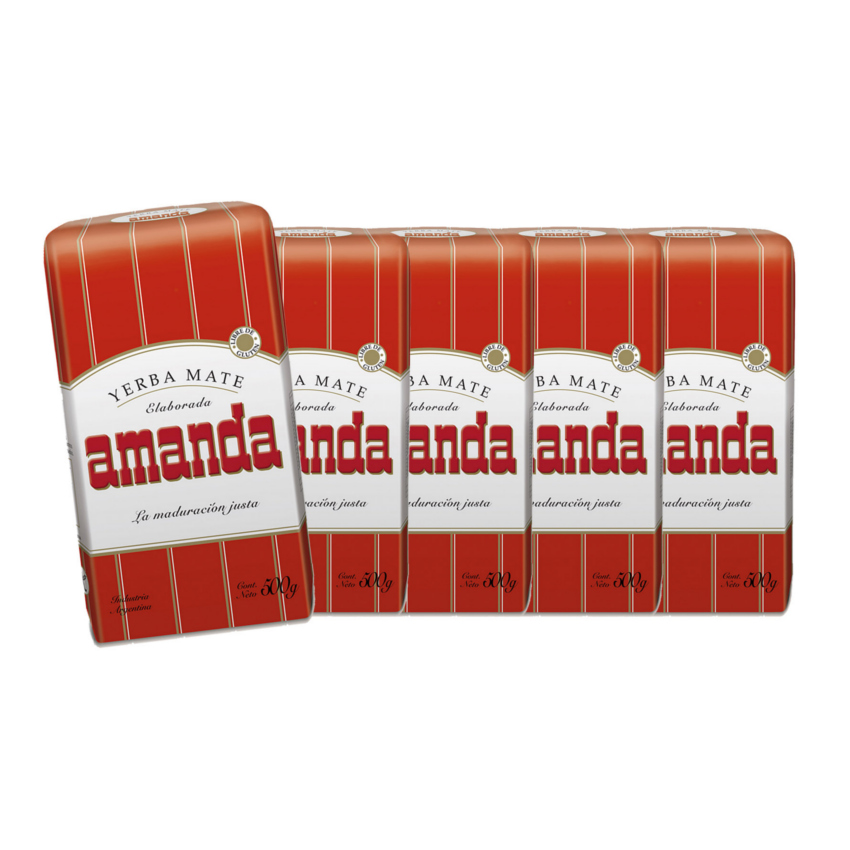 AMANDA  Mate-Tee- 5er Sparpack- Yerba Mate 5X500 g