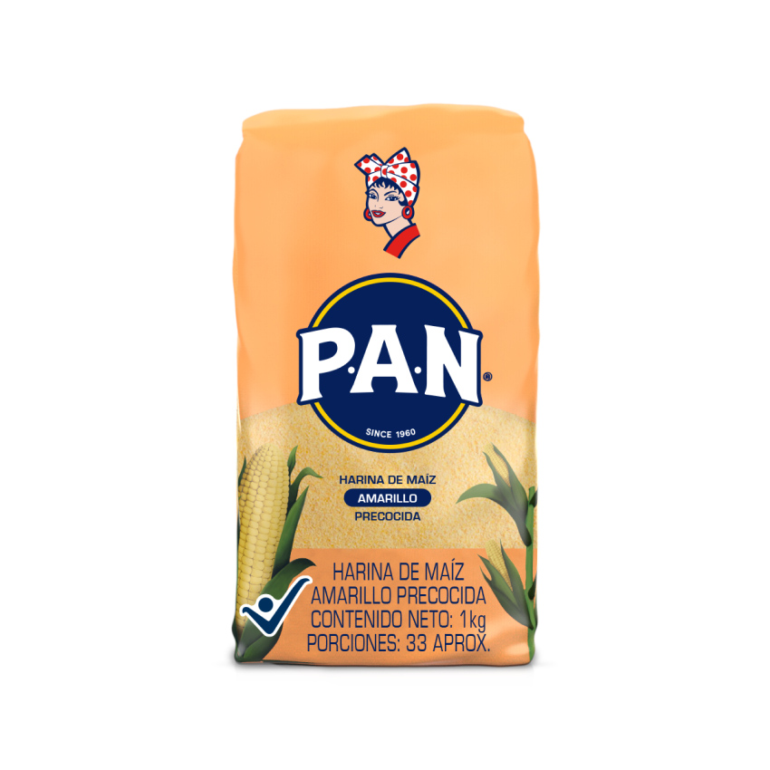 PAN vorgekochtes gelbes Maismehl - Herkunft: Kolumbien - Harina de Maíz Amarillo precocida, 1kg
