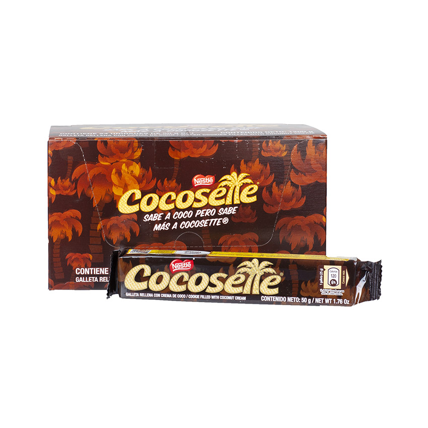 NESTLE Cocosette - Waffelkekse mit Kokoscreme - Galletas Rellenas con Crema de Coco, 50g