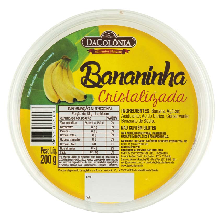 DACOLONIA Bananen-Riegel Bananinha Cristalizada 200g
