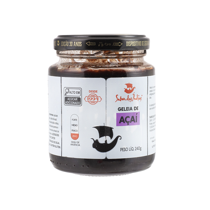 SABOR DAS INDIAS Geléia de Açaí 240g 
