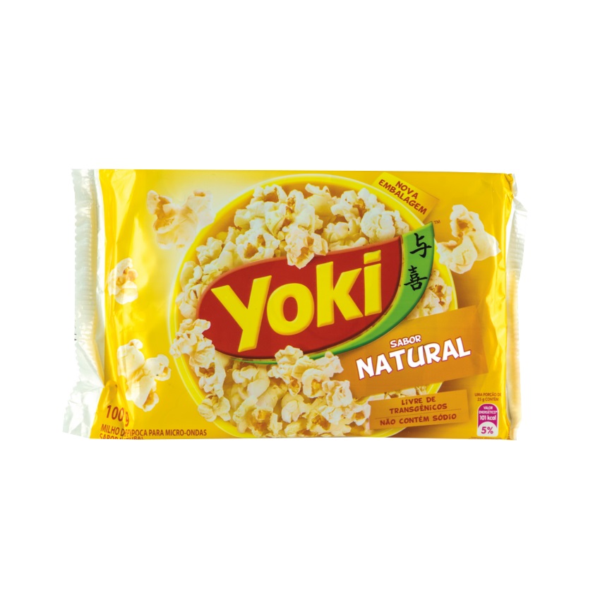 YOKI Mikrowellen-Popcorn,natur Pipoca para Micro-Ondas Natural sem Sal 100g