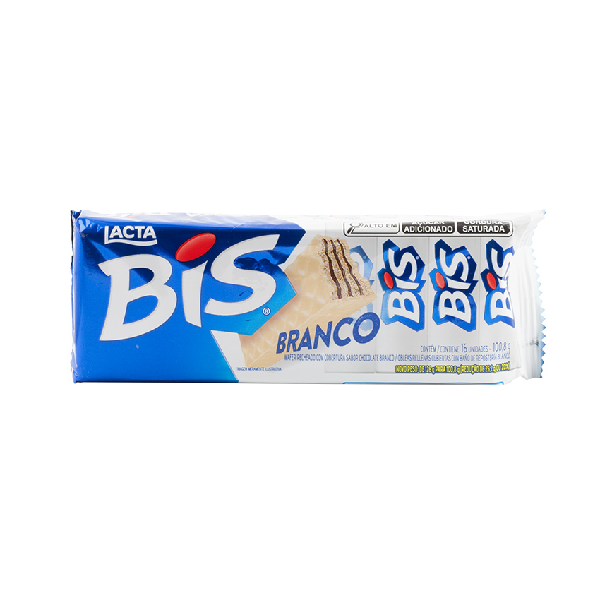 LACTA Bis Wafer „weiße Schokolade" - Wafer Sabor Chocolate Branco, 100,8g