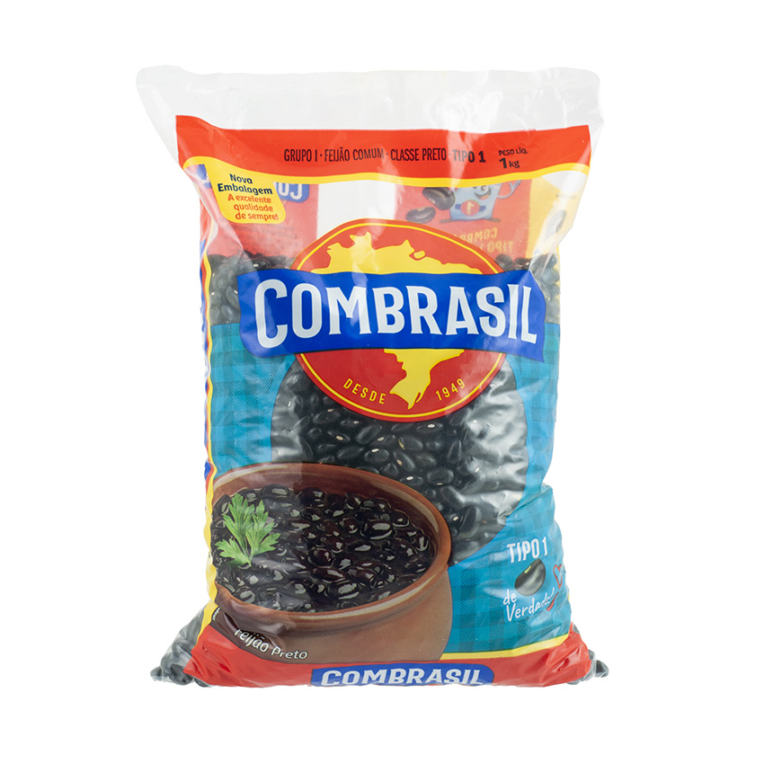 COMBRASIL Schwarze Bohnen - Feijão Preto 1kg 