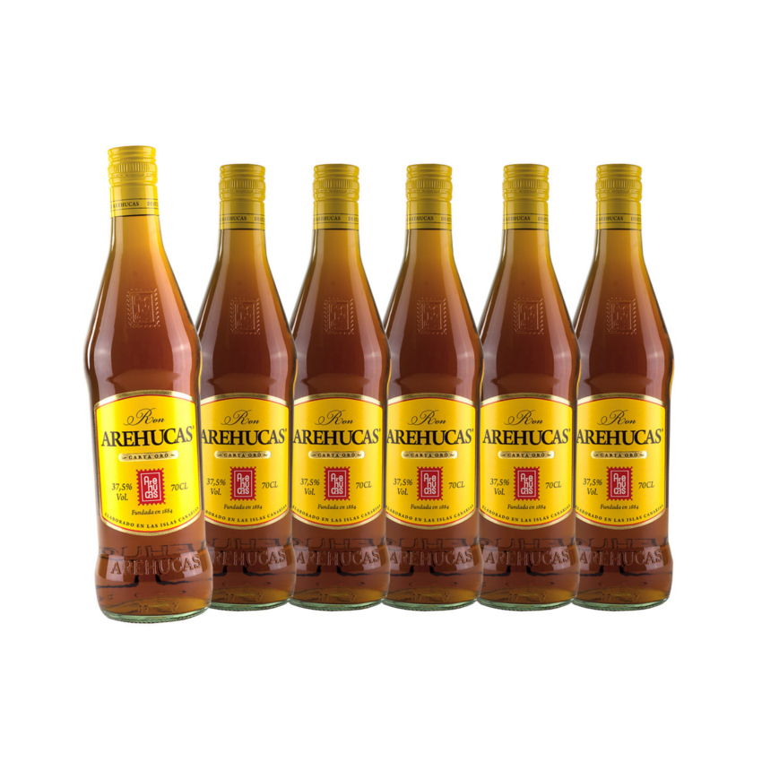 AREHUCAS Brauner Rum-6er Sparpack-Ron Carta Oro 6x700ml 37,5% vol