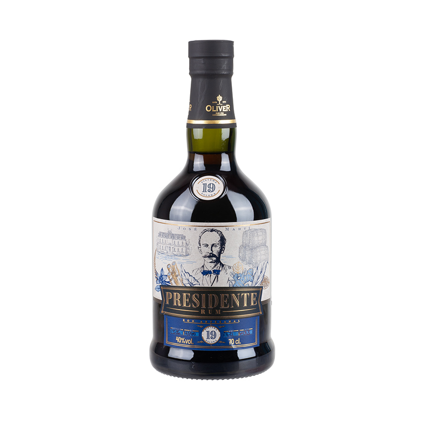 PRESIDENTE Brauner Rum - 19 Años Ron Artesanal, 700ml, 40% vol