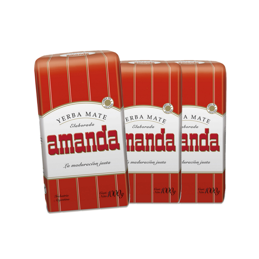 AMANDA  Mate-Tee- 3er Sparpack- Yerba Mate 3x1kg