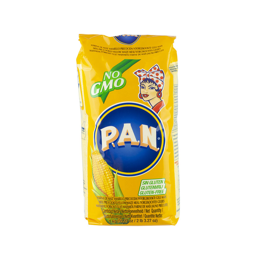 PAN Pre-Cooked Yellow Cornflour - Origin: EU - Harina de Maíz Amarillo precocida, 1kg