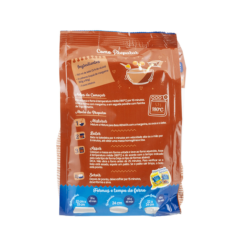 RENATA Mezcla para Pastel con Sabor a Chocolate - Mistura para Bolo de Chocolate, 400g
